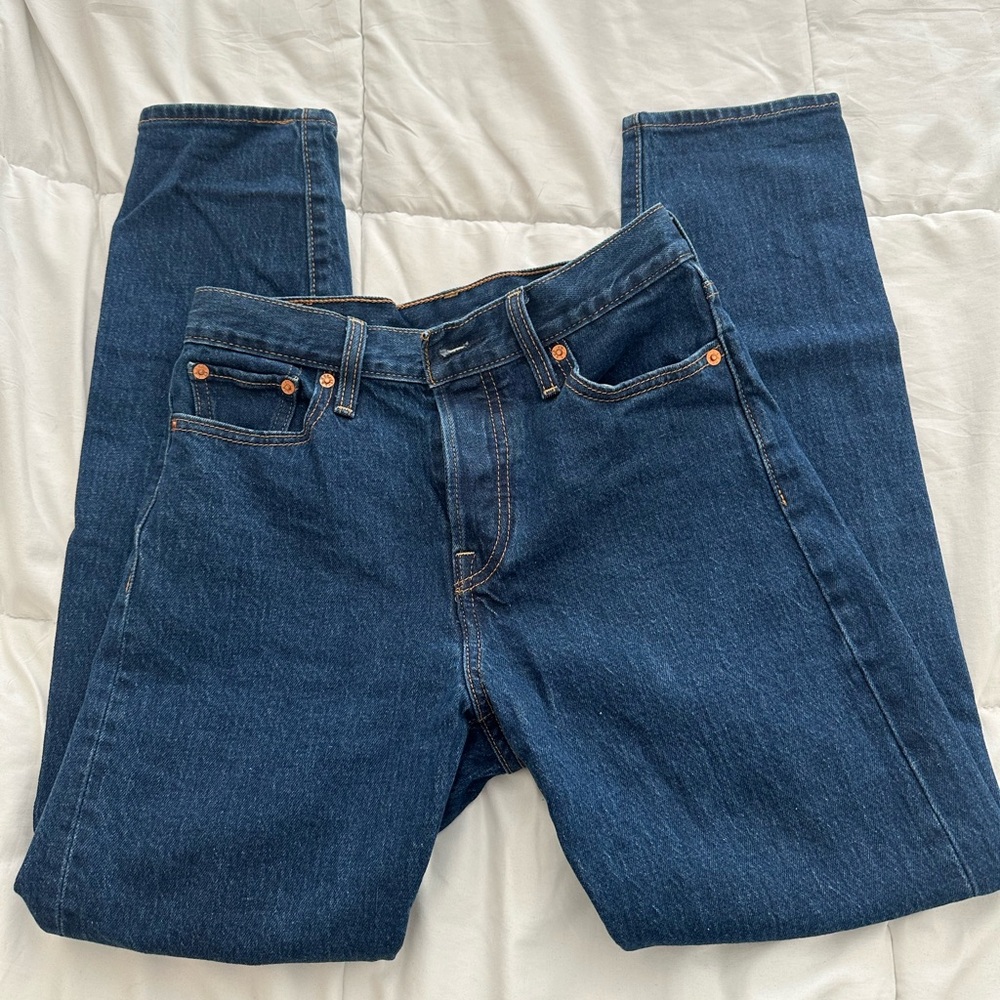 Levis Button-Fly Straight Jeans